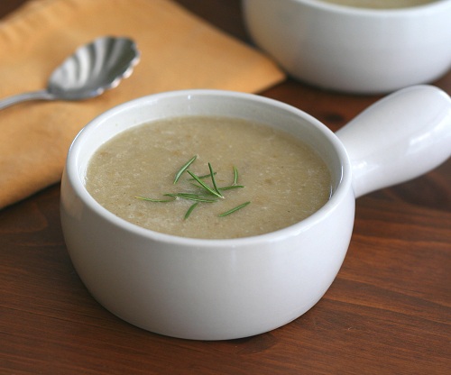 Cream of Endive Soup with Rosemary Parmesan Crisps: Cream of Endive Soup with Rosemary Parmesan Crisps