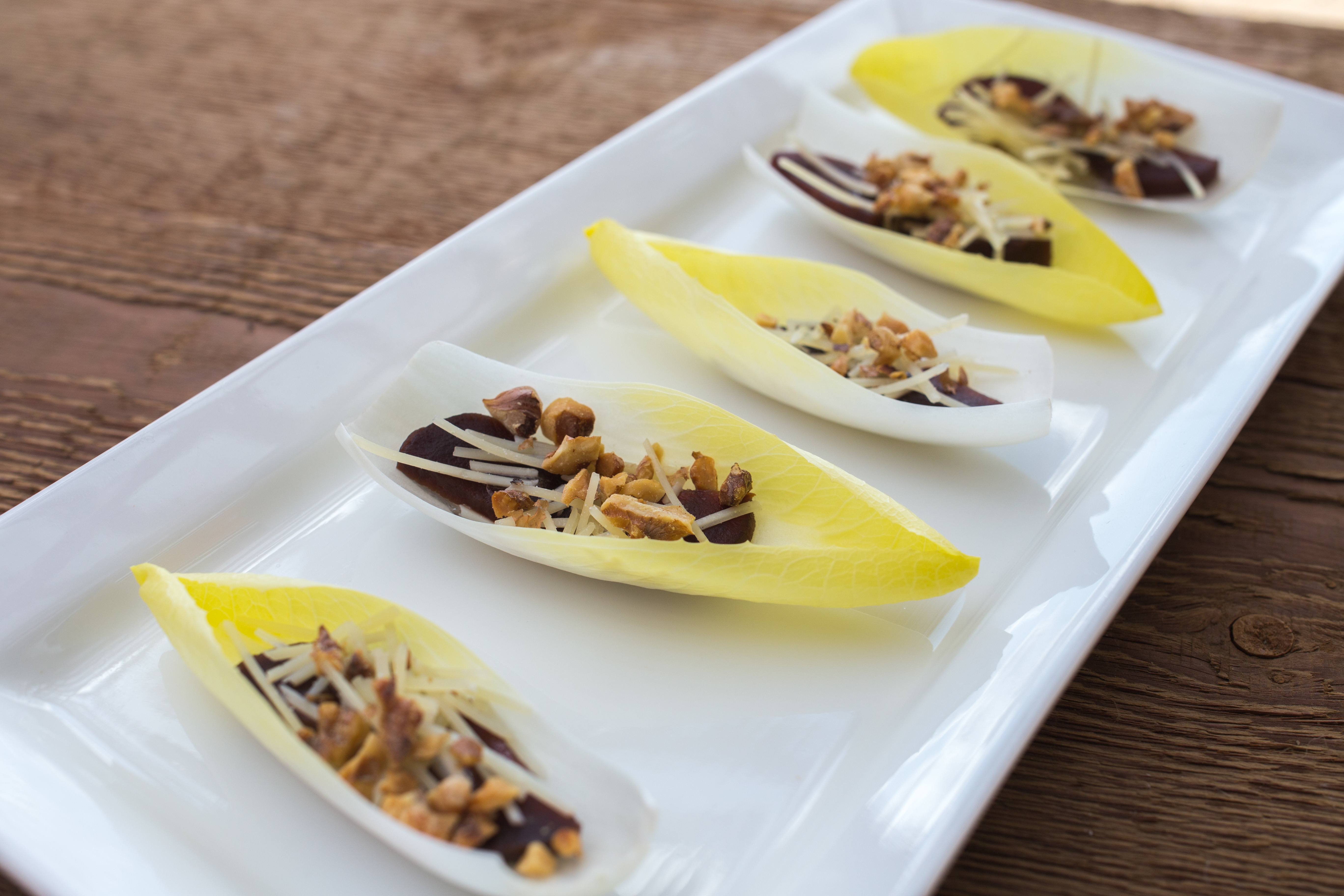 Endive with Beets, Parmesan & Walnuts