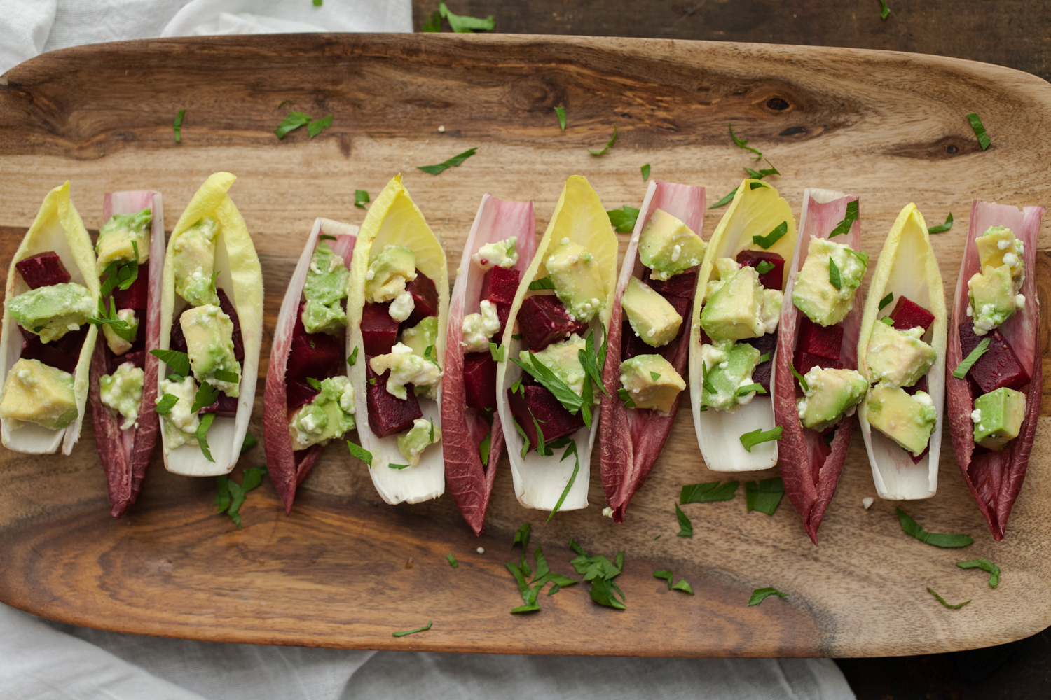 Endives with Roasted Beet and Avocado