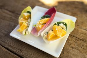 Spinach, Citrus and Blue Cheese in Endive Spinach, Citrus and Blue Cheese in Endive