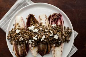 Grilled Endive with Lentils